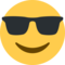 Smiling Face With Sunglasses emoji on Twitter